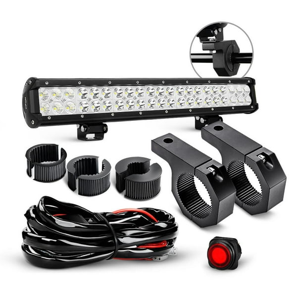 Details about   20''Inch 126W LED LIGHT BAR COMBO DRIVING LAMP 4WD SUV+2X 4INCH PODS+WIRING KIT